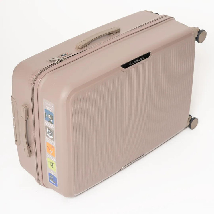 محصول نمونه تستی چمدان سینینت کارینا مدل C40374-M سایز متوسط ارتفاع 65 سانتی متر